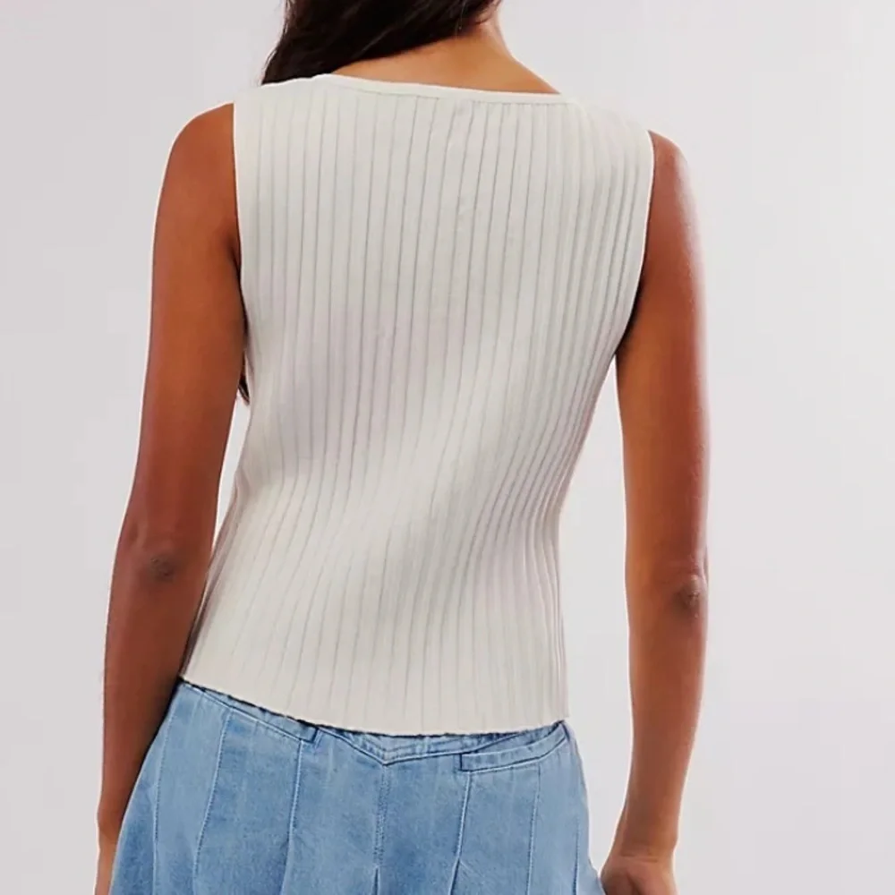 Free People Ribbed Button-Down Top - Picture 2 of 8